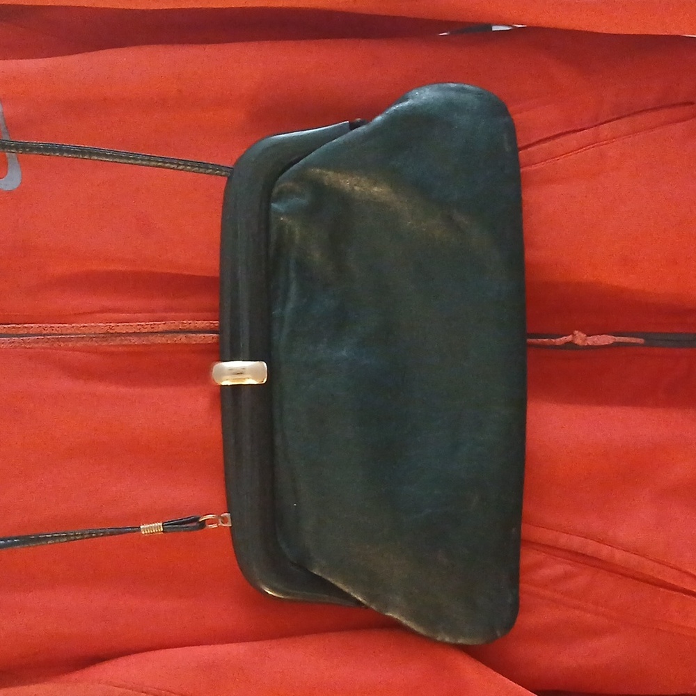 Men's Black Leather Crossbody Bag